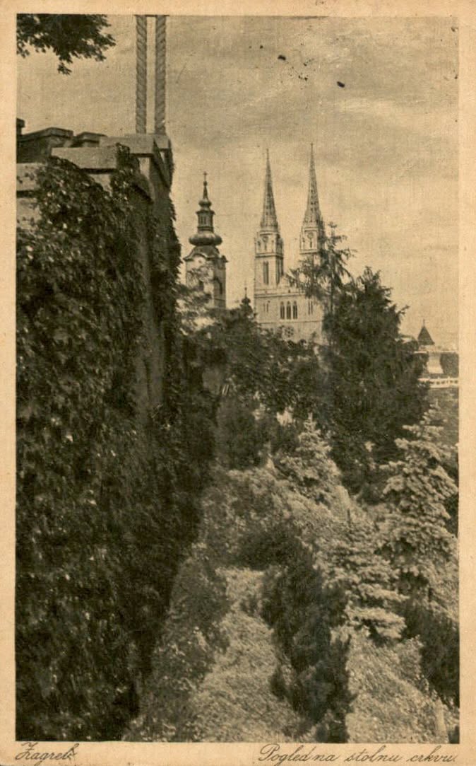 Pogled sa Strossmayerovog šetališta oko 1921. godine